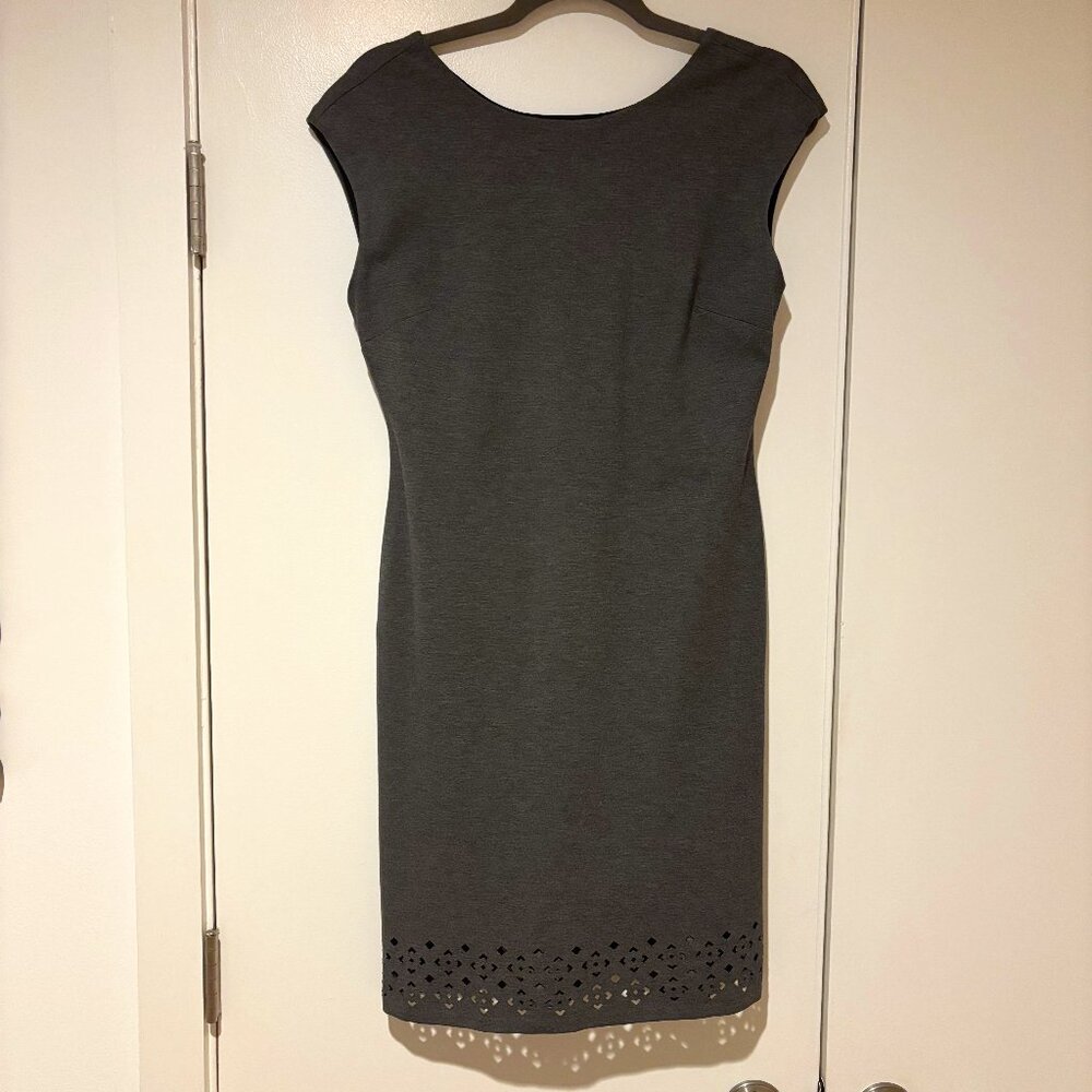 Laser Cut Ponte Sheath Dress